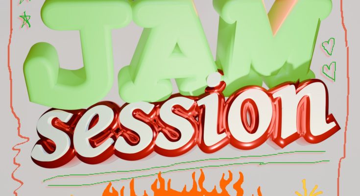 Flyer mit Text "Original Jam Session - Bühne frei und rauf mit euch! jetzt neu: mit Opening Act. 13.03.26 | 20 Uhr | eintritt frei :) Stadtteilzentrum Gasparitsch, Rotenbergstraße 125"